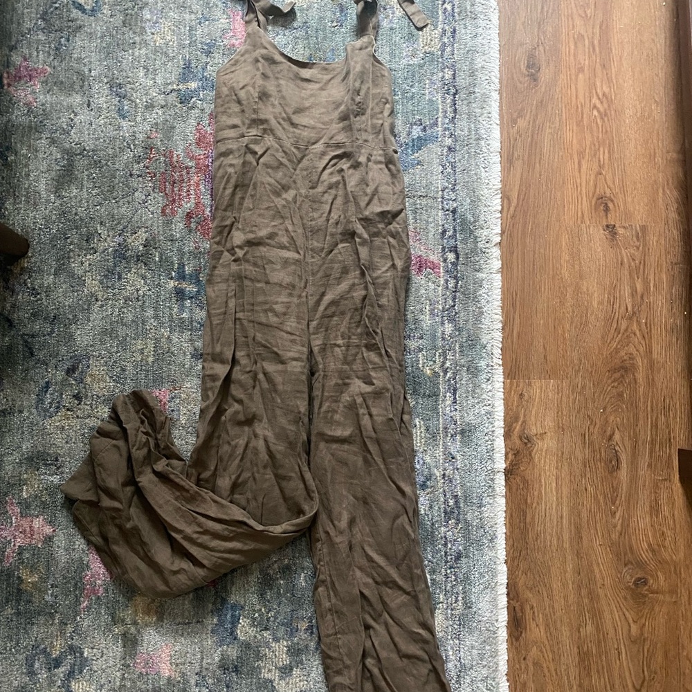 Anthropologie Brown Jumpsuit